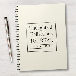 Thoughts & Reflections | Personalized Ivory Notizblock
