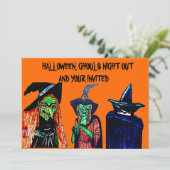 THOULS NIGHED OUT HALLOWEEN-PARTY Einladung (Stehend Vorderseite)