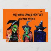 THOULS NIGHED OUT HALLOWEEN-PARTY Einladung (Vorne/Hinten)