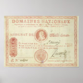 Thousand livre banknote with Louis XVI's Poster (Vorne)