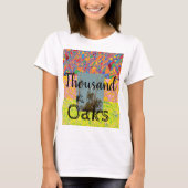 Thousand Oaks with abstract art and eucalyptus &bi T-Shirt (Vorderseite)