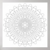Thousand Petal Lotus Mandala Poster (Vorne)