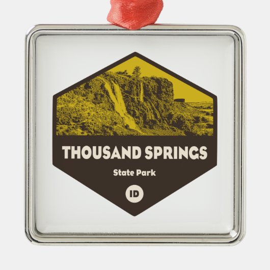 Thousand Springs Staat Park Idaho Ornament Aus Metall (Vorne)