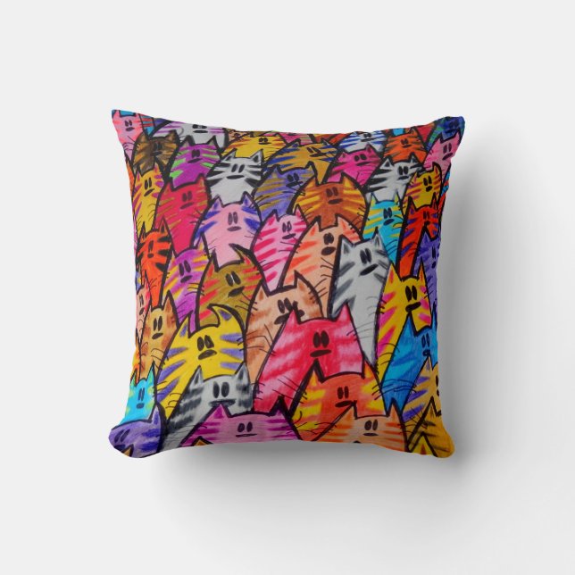 THP - 053 - Katzen - Kissenpilz Kissen (Vorderseite)