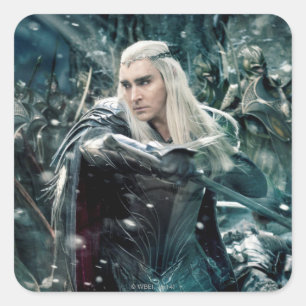 Thranduil in der Schlacht Quadratischer Aufkleber