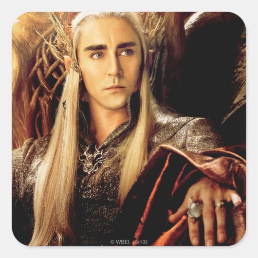 Thranduil Movie Poster Quadratischer Aufkleber (Vorderseite)
