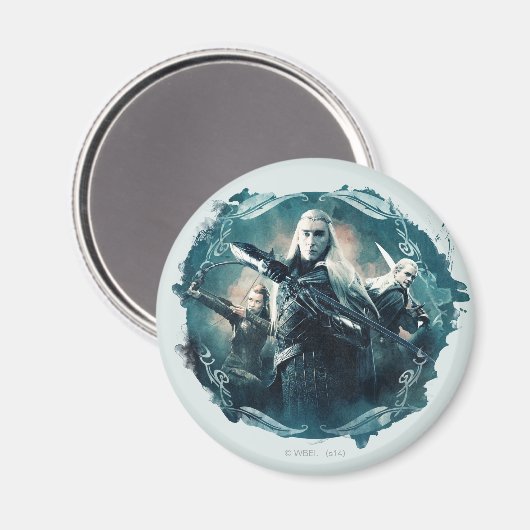 Thranduil, TAURIEL™, & LEGOLAS GREENLEAF™ Graphic Magnet (Vorderseite/Rückseite)