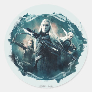 Thranduil, TAURIEL™, & LEGOLAS GREENLEAF™ Graphic Runder Aufkleber