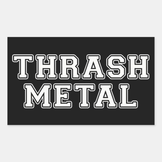 Thrash Metal Rechteckiger Aufkleber (Vorderseite)