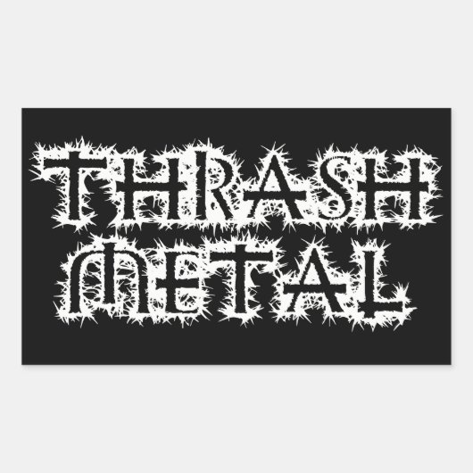 Thrash Metal Rechteckiger Aufkleber (Vorderseite)