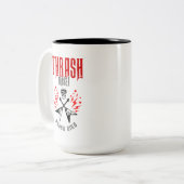 Thrash Metal stirbt nie Zweifarbige Tasse (Vorderseite Links)