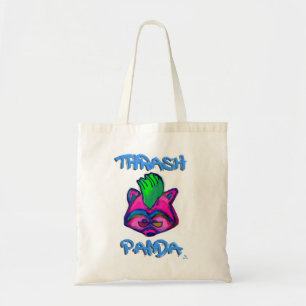 Thrash Panda Funny Punk Racoon Cartoon Tragetasche