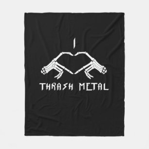 Thrash Skeleton Hands Heart Classic Fleecedecke