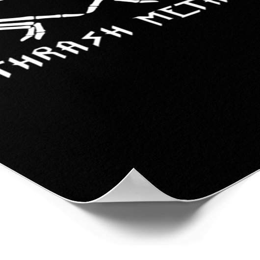 Thrash Skeleton Hands Heart Classic Poster (Ecke)