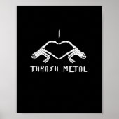 Thrash Skeleton Hands Heart Classic Poster (Vorne)