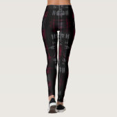 Thrashed Gothic Dark Grungy Grunge Kariertes Muste Leggings (Rückseite)