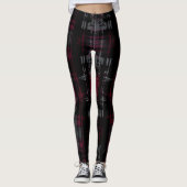 Thrashed Gothic Dark Grungy Grunge Kariertes Muste Leggings (Vorderseite)