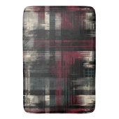 Thrashed Grungy Alternative Grunge Kariertes Muste Badematte (Vorderseite Vertikal)