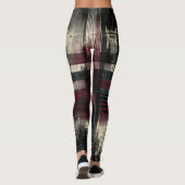 Thrashed Grungy Alternative Grunge Kariertes Muste Leggings (Rückseite)