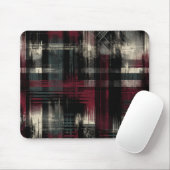 Thrashed Grungy Alternative Grunge Kariertes Muste Mousepad (Mit Mouse)