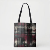 Thrashed Grungy Alternative Grunge Kariertes Muste Tasche (Vorderseite)
