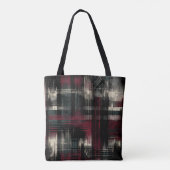 Thrashed Grungy Alternative Grunge Kariertes Muste Tasche (Rückseite)