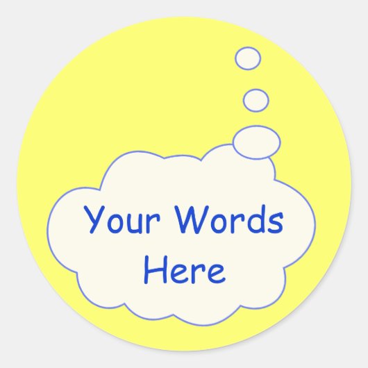 Thread-Blase-Vorlage Runder Aufkleber (Vorderseite)