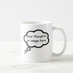 Thread-Cartoon-Ballon anpassen Kaffeetasse