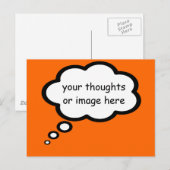 Thread-Cartoon-Ballon anpassen Postkarte (Vorne/Hinten)