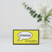 Thread Cloud Cheese Fotograf Business Card Visitenkarte (Stehend Vorderseite)