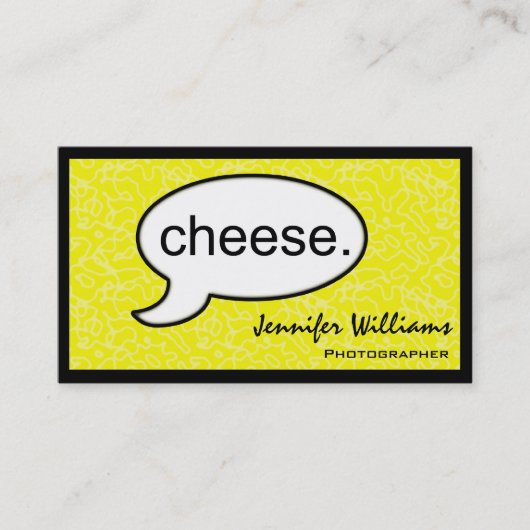 Thread Cloud Cheese Fotograf Business Card Visitenkarte (Vorderseite)