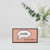 Thread Cloud Code Programmer Business Card Visitenkarte (Stehend Vorderseite)