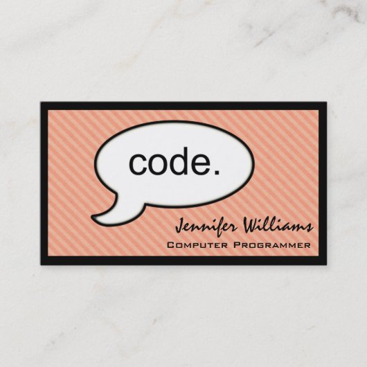 Thread Cloud Code Programmer Business Card Visitenkarte (Vorderseite)