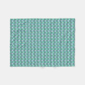 Thread für niedliche Aquamarine Muster-Fleece Fleecedecke (Vorderseite (Horizontal))
