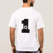 Thread in One Graphic Design Wordplay Typografie T-Shirt (Rückseite)