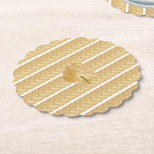 Thread of Gold Paper Coaster Untersetzer (angewinkelt)