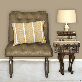 Thread of Gold Throw Pillow Dekokissen