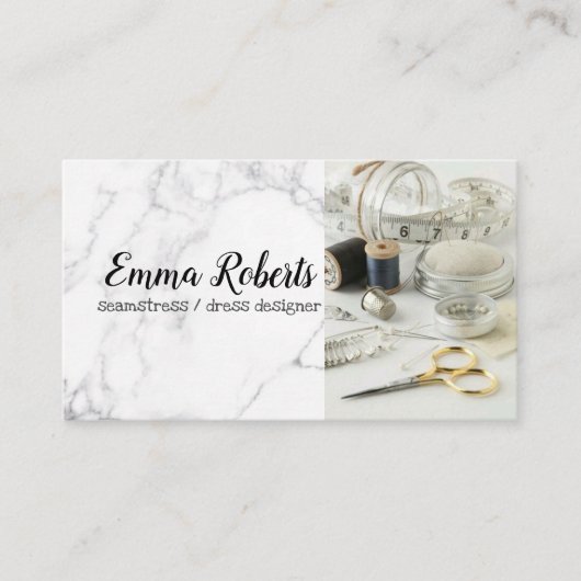 Thread Reels | Seamstress Business Card Visitenkarte (Vorderseite)
