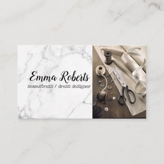 Thread Reels | Seamstress Business Card Visitenkarte (Vorderseite)
