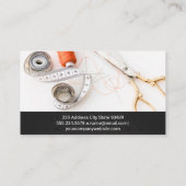 Thread Reels | Seamstress | Extravagantes Musterpr Visitenkarte (Rückseite)