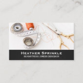 Thread Reels | Seamstress | Extravagantes Musterpr Visitenkarte (Vorderseite)