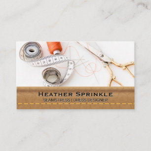 Thread Reels Seamstress Leder Visitenkarte