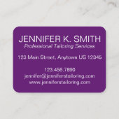 Thread Seamstress Schneider Nähen Modedesign Visitenkarte (Rückseite)