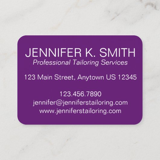 Thread Seamstress Schneider Nähen Modedesign Visitenkarte (Rückseite)