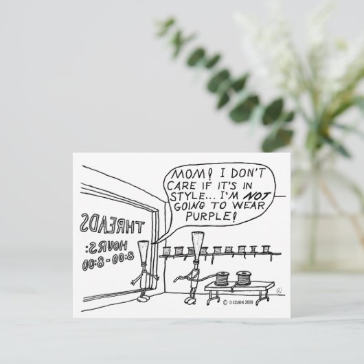 Thread Shop Postkarte (Stehend Vorderseite)