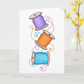 Thread Spools Karte (Gelbe Blume)