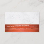 Thread und Nadel | | Marmor | Lederstich Visitenkarte (Rückseite)