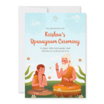 Thread Zeremonie Einladungen & Upanayanam lädt ein