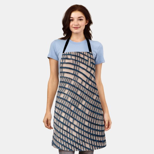 Threadbare Blue Netting-Schürze Schürze (Getragen)
