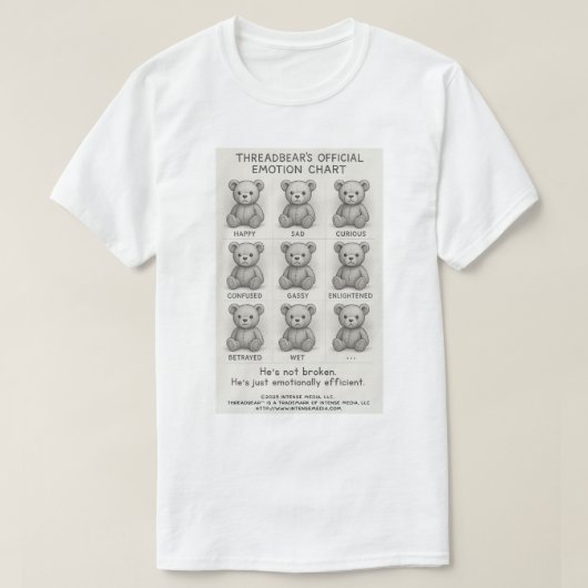 Threadbear™️ Official Emotion Chart T-Shirt (Design vorne)